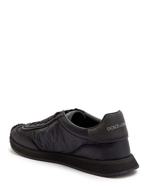 Dolce & Gabbana Black Runner Panelled Shell Sneakers for men