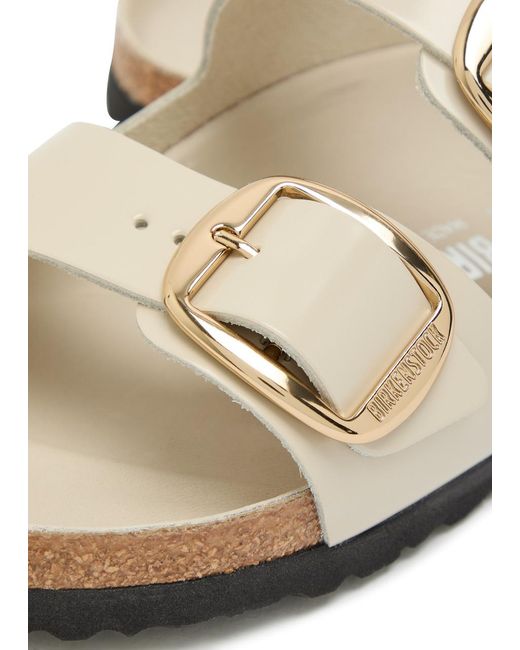 Birkenstock Natural Arizona Patent Leather Sliders