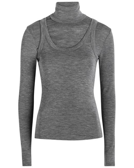 Rohe Gray Layered Wool Top