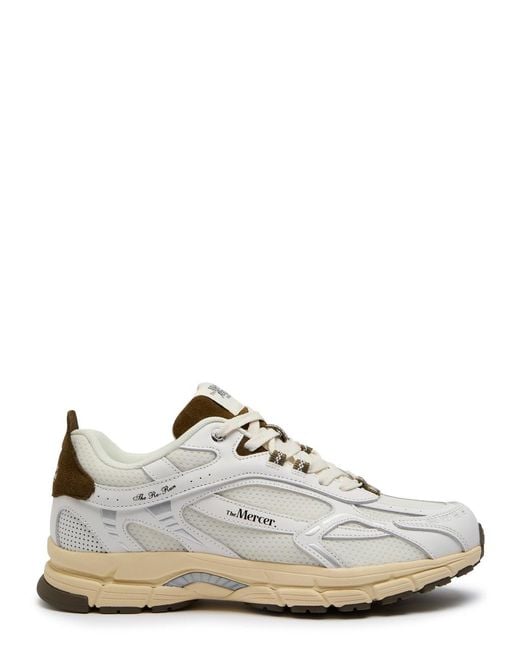 Mercer White The Re-Run Vintage Panelled Mesh Sneakers for men