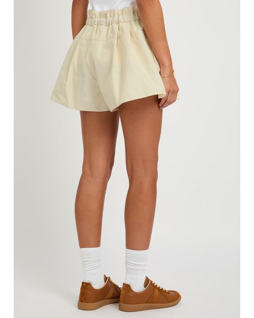 Moncler Natural Canvas Trim Shell Shorts