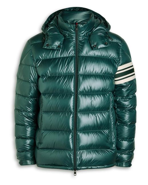 Moncler Green Landre Padded Shell Jacket for men