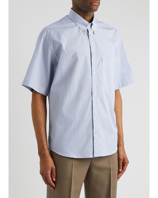 Gucci White Striped Cotton Shirt for men