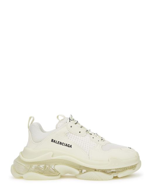 Balenciaga Triple S Off-white Panelled Sneakers