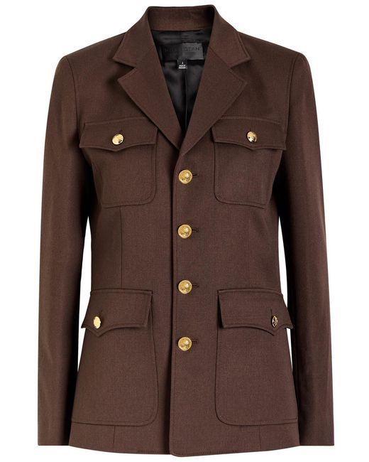 Nili Lotan Brown Nelson Wool Jacket