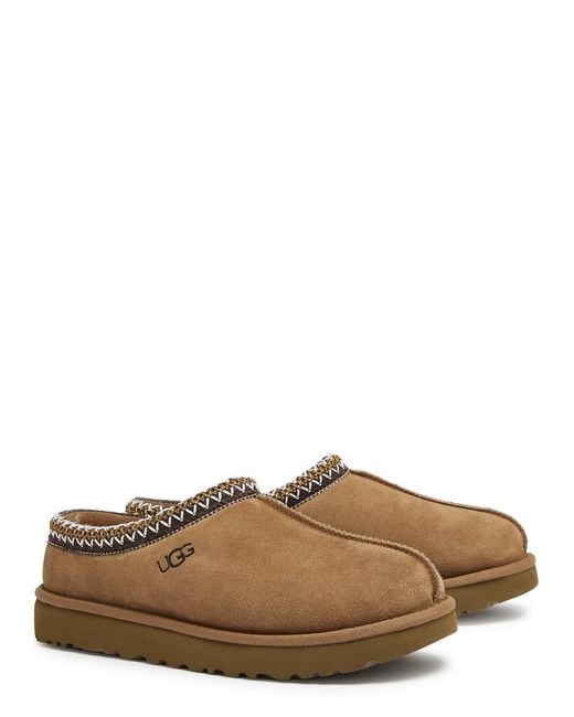 Ugg Brown Tasman Suede Flatform Slippers