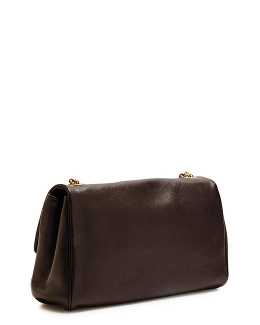 Chloé Gray Heritage Leather Shoulder Bag