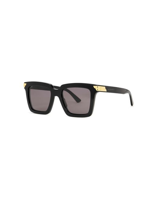 Bottega Veneta Black Square-Frame Sunglasses, Sunglasses, Tone
