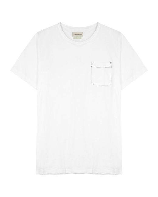 Oliver Spencer White Striped-jacquard Cotton Shirt for men