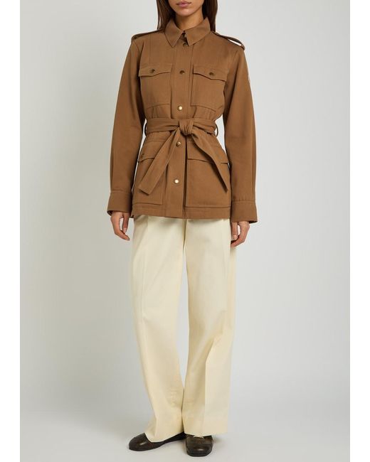 Moncler Brown Centaurea Belted Twill Jacket