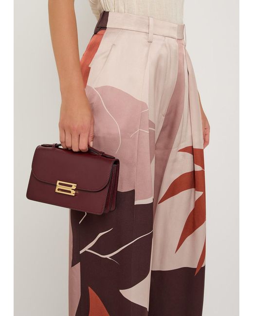 Victoria Beckham Red Cecilia Printed Satin Trousers