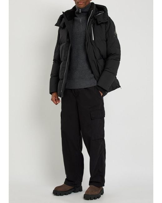 Moose Knuckles Black Everest Padded Shell Jacket for men