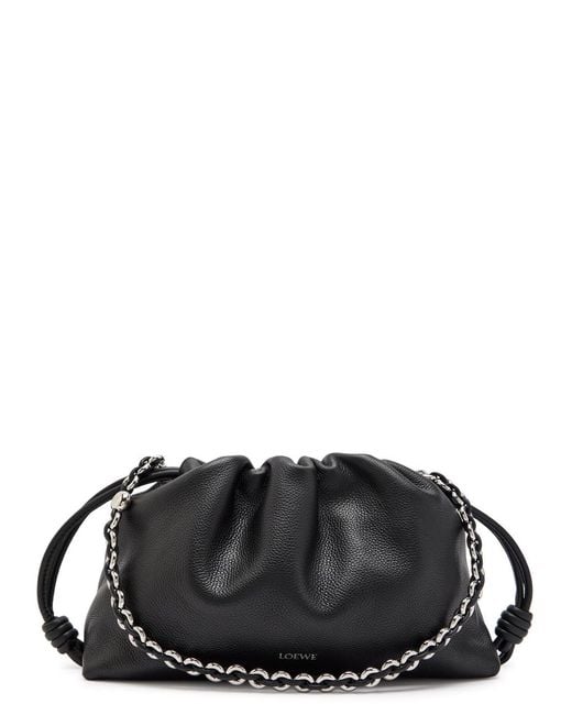 Loewe Black Flamenco Medium Grained Leather Clutch