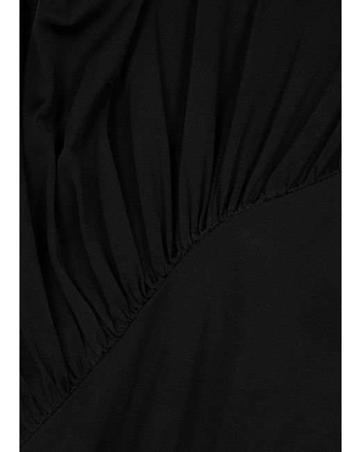 Saint Laurent Black Ruched Gown