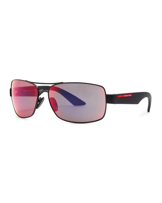 Prada Linea Rossa Red Aviator-style Sunglasses for men