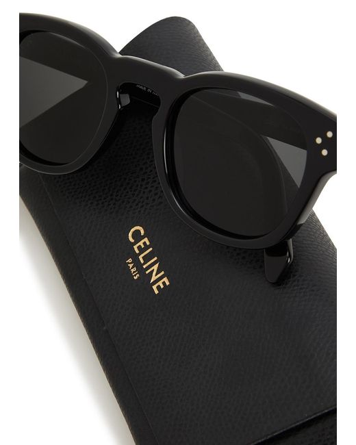 Céline Black Round-frame Sunglasses , Designer-stamped Arms, 100% Uv Protection