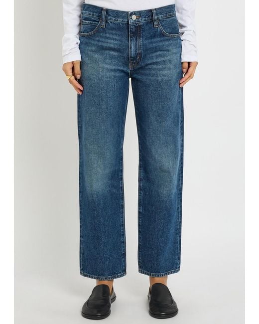 FRAME Blue The Hang Straight-Leg Jeans