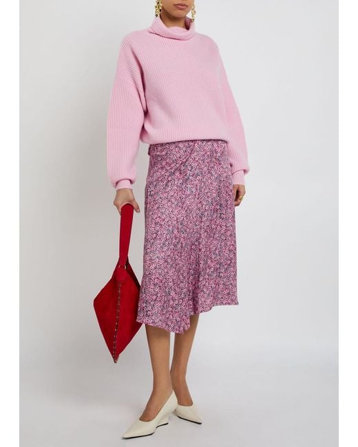 Isabel Marant Pink Brooke Ribbed Wool And Cashmere-Blend Jumper