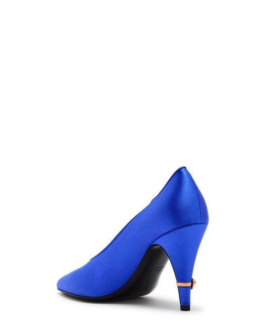 Versace Blue Decollete 90 Satin Pumps
