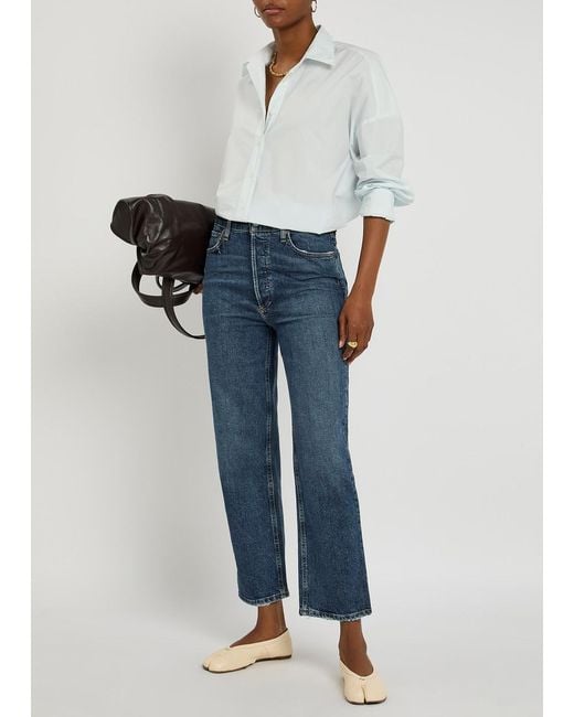 Agolde Blue 90S Pinch Waist Straight-Leg Jeans