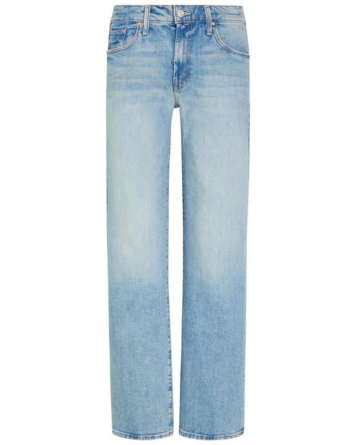 Mother Blue The Mid Rise Rambler Stretch-Denim Jeans