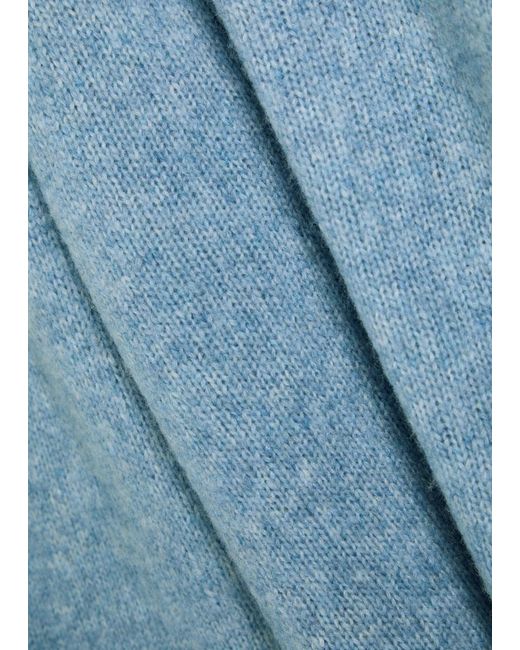 NN07 Blue Knit Wool-Blend Jumper for men