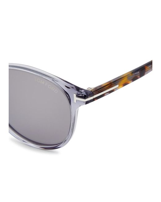 Tom Ford Gray Lewis Round-frame Sunglasses for men