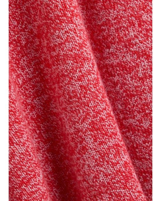 The Elder Statesman Red Dume Marl Melange Cashmere Jumper