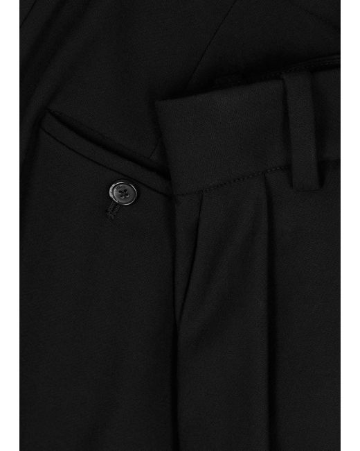 Khaite Black Cessie Wide-leg Trousers