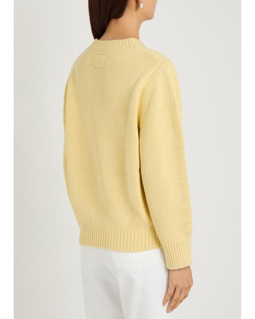 Totême Natural Knitted Cotton-Blend Jumper