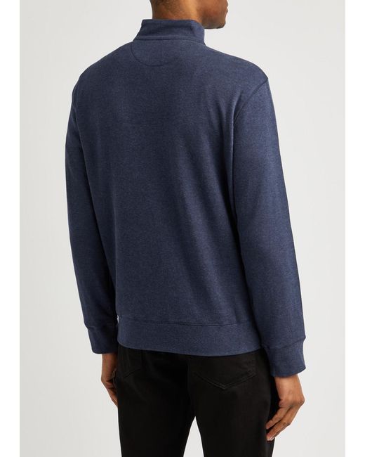 Polo Ralph Lauren Blue Half-zip Logo Jersey Sweatshirt for men