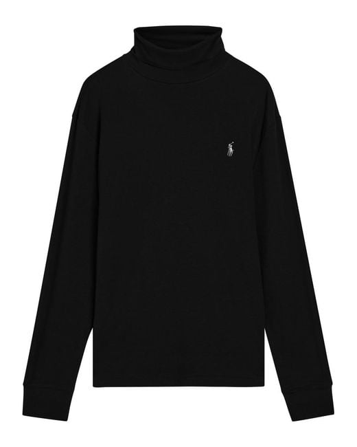 Polo Ralph Lauren Black Roll-Neck Wool Jumper for men