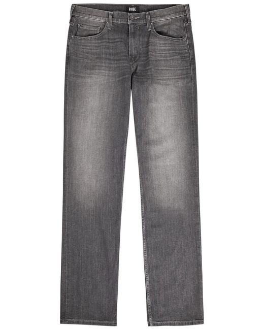 PAIGE Gray Normandie Straight-Leg Jeans for men