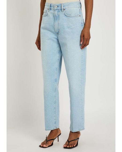 Agolde Blue X Maria Mcmanus 80S Tapered-Leg Jeans