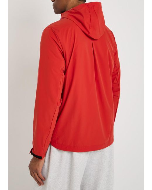 Rains Red Mito Water-Repellent Hooded Shell Jacket for men