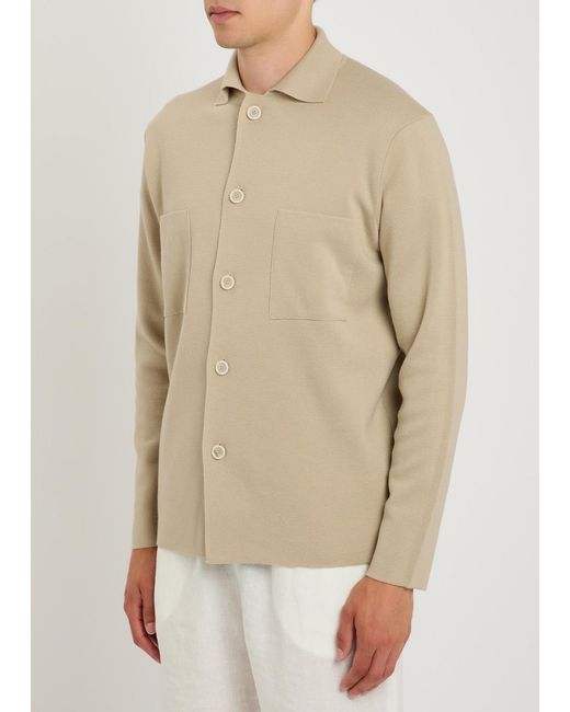 Lardini Natural Fine-Knit Wool Jacket for men