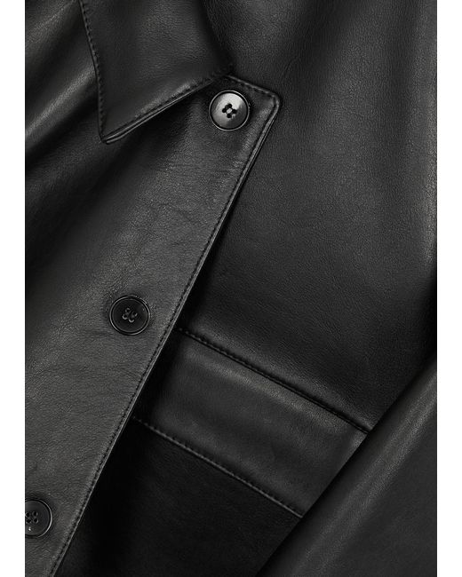 Second Layer Black Mad Dog Leather Jacket for men