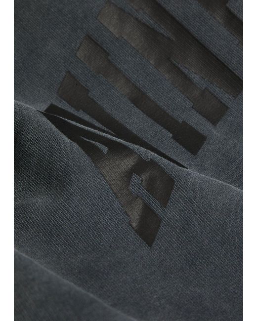 Anine Bing Gray Harvey Hooded Cotton Sweatshirt