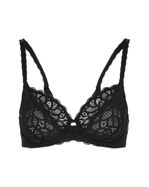 Wacoal Black Raffine Lace Underwired Bra