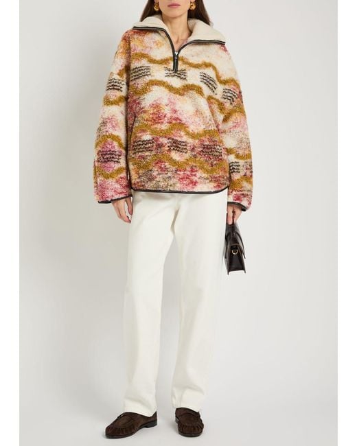 Isabel Marant Multicolor Marner Patterned Fleece Coat
