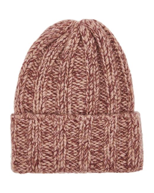 Inverni Pink Chunky-knit Cashmere Beanie