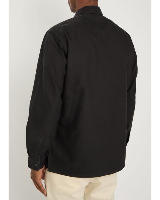 Polo Ralph Lauren Black Logo-Embroidered Cotton Overshirt for men