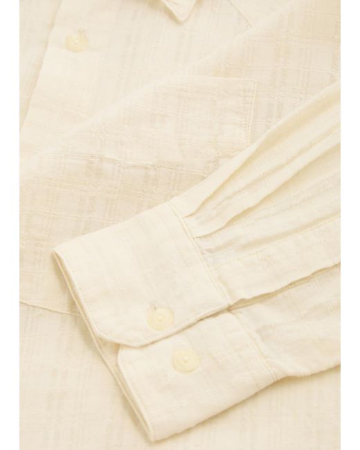 Nudie Jeans Natural Ryan Slubbed Cotton Shirt for men