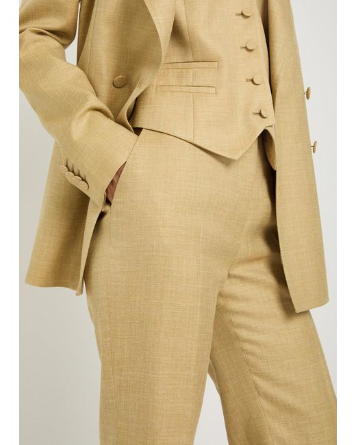 Gabriela Hearst Natural Vesta Straight-Leg Trousers