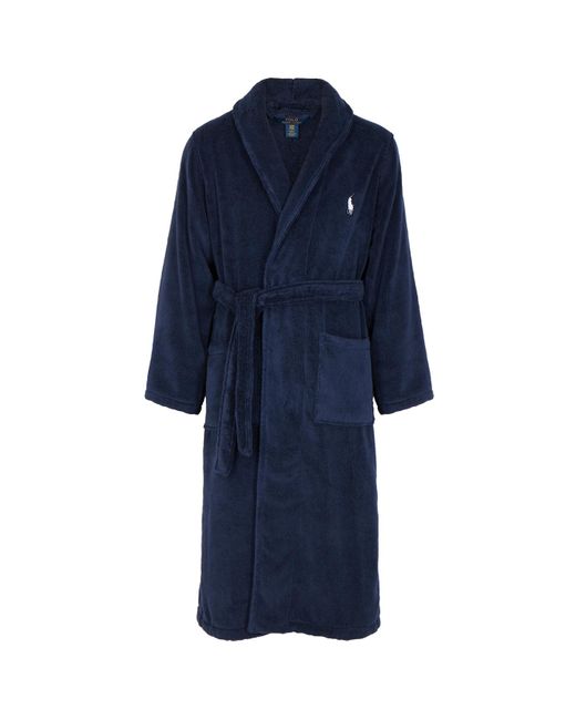Polo Ralph Lauren Blue Terry Cotton Robe for men