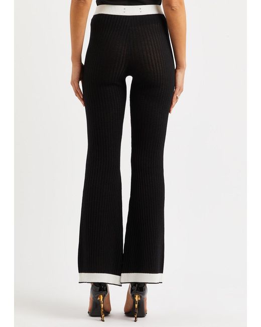 Amiri Black Ribbed Cotton-blend Trousers