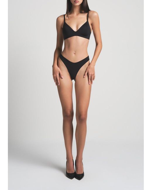 Skims Black Wireless Stretch-Jersey T-Shirt Bra