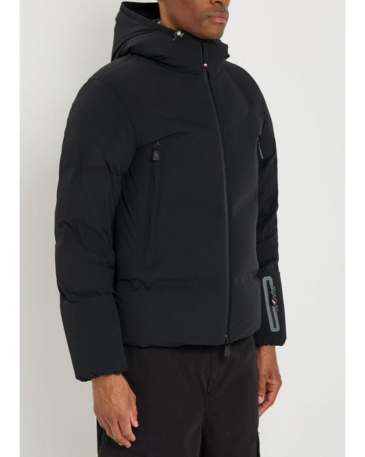 Moncler Blue Angren Hooded Padded Quilted Shell Ski Jacket for men