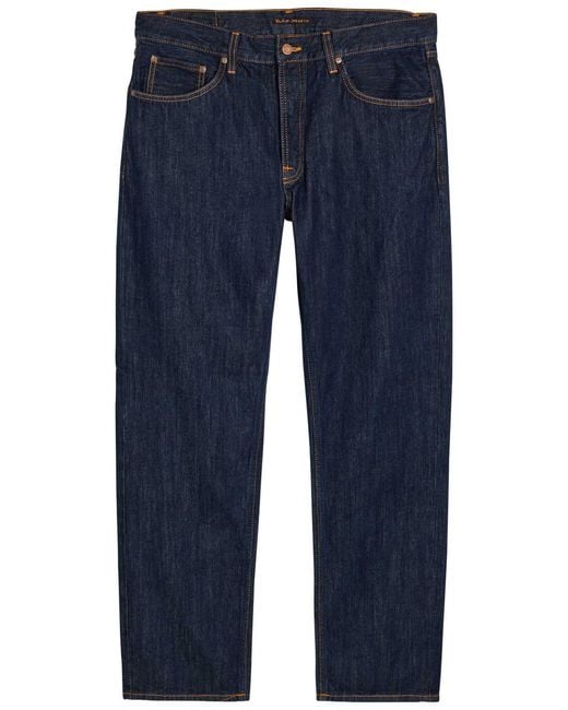 Nudie Jeans Blue Rad Rufus Straight-Leg Jeans for men
