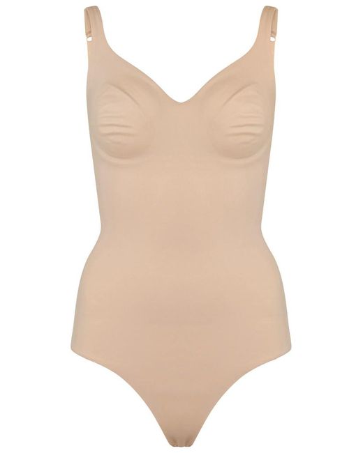 Wolford Mat De Luxe Forming Bodysuit in Natural
